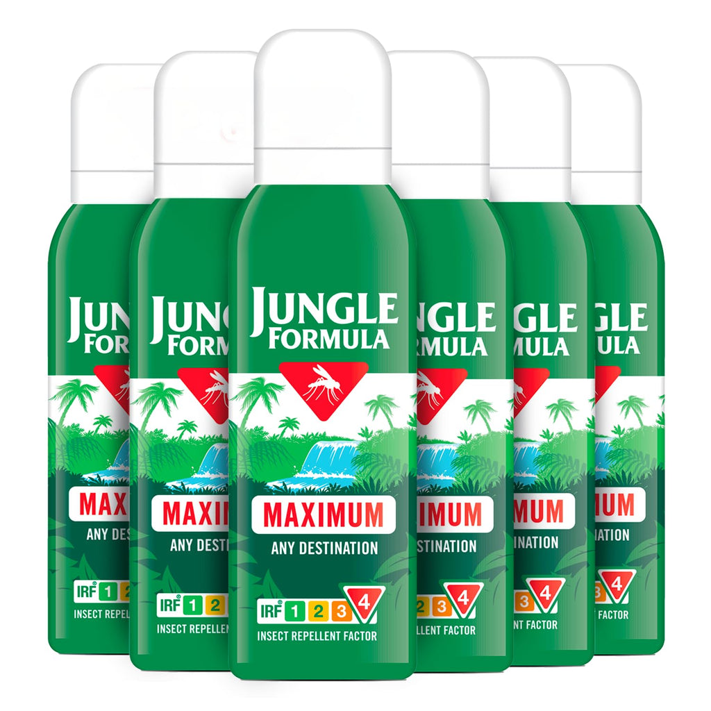 Jungle Formula Maximum Strength Insect Repellent Aerosol Spray (125ml - 50% DEET) - Up to 9 Hour Protection Against Mosquitoes, Ticks & Biting Insects - Mosquito Repellent for Travel & Domestic Use - Damaged Box - BBE 02/2029