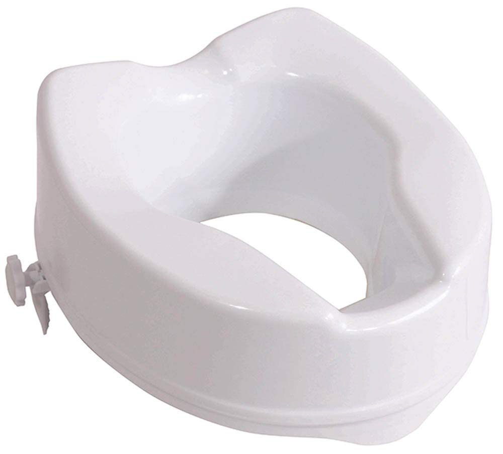 Aidapt Raised Toilet Seat - 150mm (6") Elevation - White - Easy Fit - Comfortable