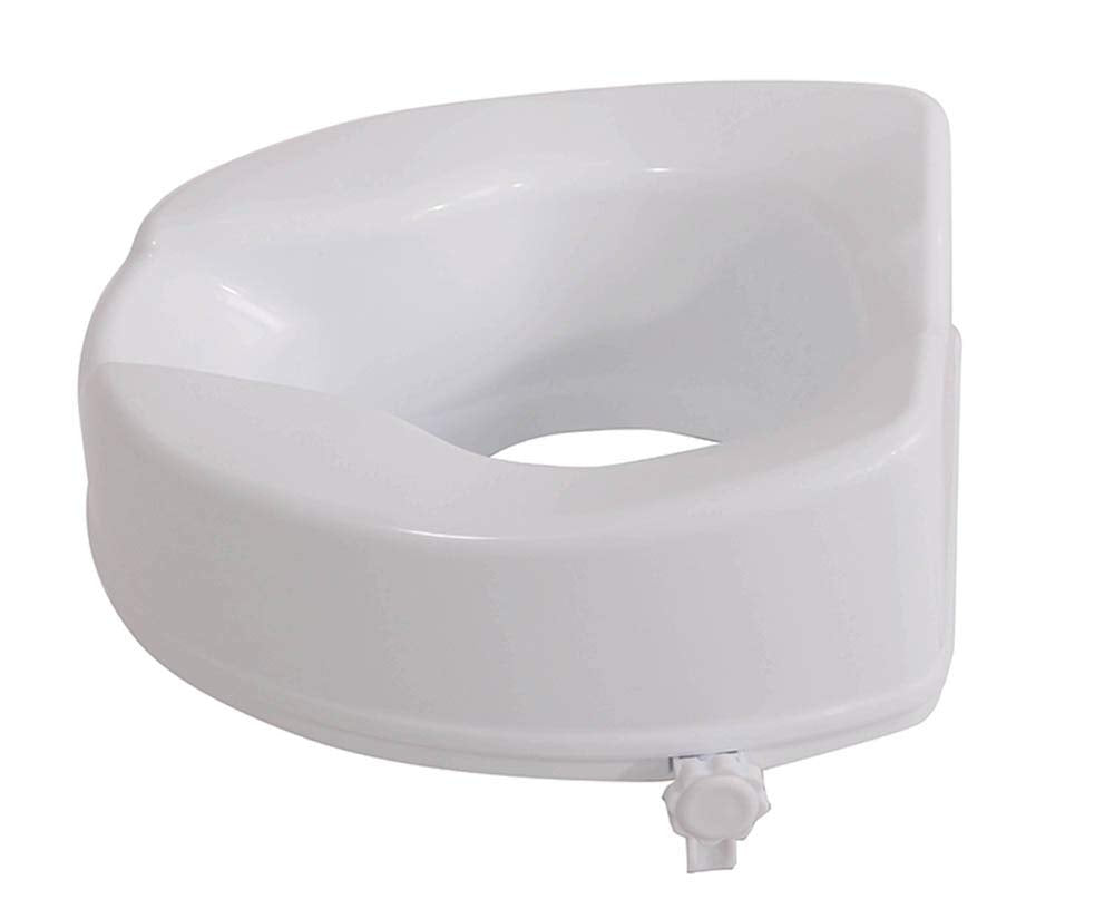Aidapt Raised Toilet Seat - 150mm (6") Elevation - White - Easy Fit - Comfortable