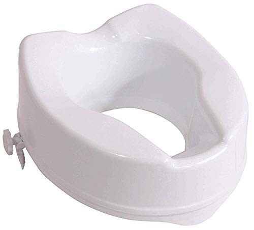 Aidapt Raised Toilet Seat - 150mm (6") Elevation - White - Easy Fit - Comfortable