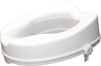 Aidapt Raised Toilet Seat - 150mm (6") Elevation - White - Easy Fit - Comfortable