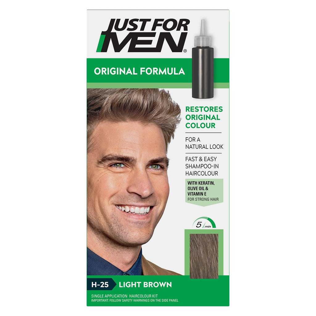 Just for men Original Formula Real Black Hair Dye, Restores Original Colour for a Natural Look H55 - Damaged Box