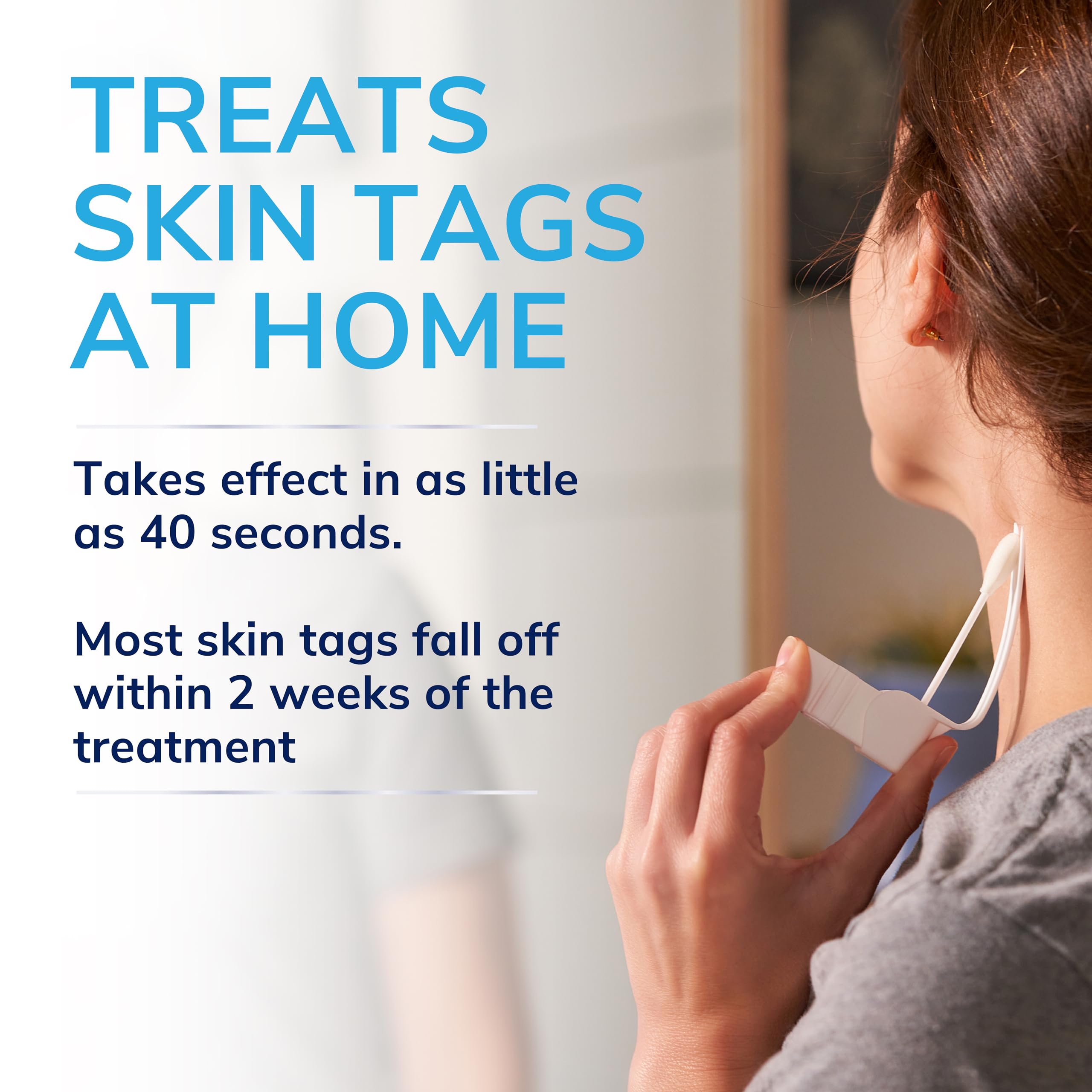 Scholl Complete Care Skin Tag Removal Kit - Safe & Effective Skin Tag Remover - Moisturising Serum Restores Skin's Appearance - Clinically Proven - 12 Treatments Plus Hydrating Serum - Damaged Box - BBE 04/2027