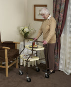 NRS Healthcare M03792 Home Helper Trolley - Standard Walking Aid with Wheels & Trays for Elderly & Disabled - Damaged Box