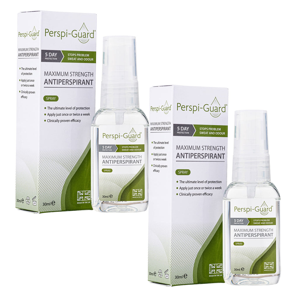 Perspi-Guard Maximum Strength Antiperspirant Spray, Strong Deodorant for Excessive Sweating, Hyperhidrosis Antiperspirant for Men & Women, 50ml, 1pk - Damaged Box - BBE 02/2029