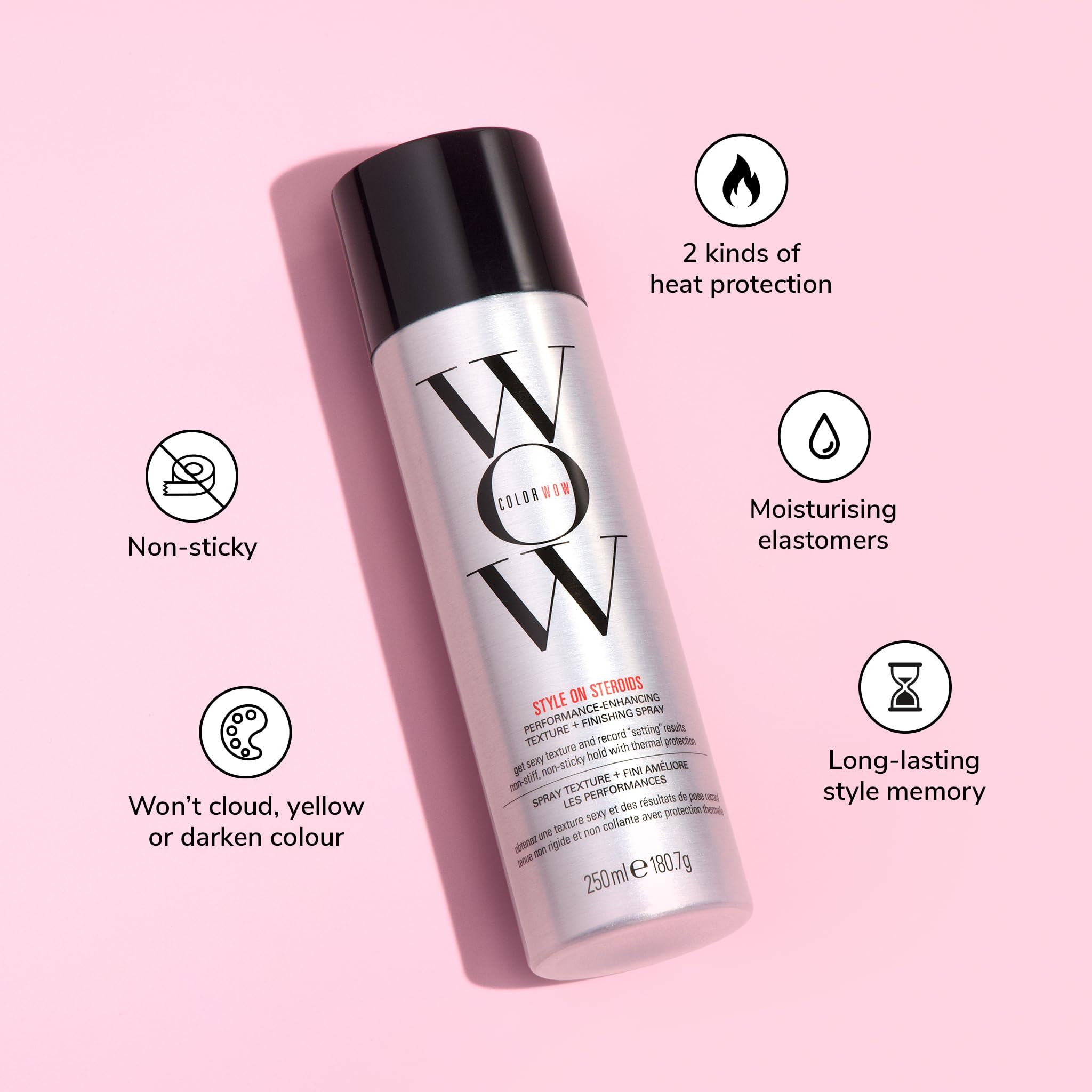 COLOR WOW Style on Steroids Texture Spray 250ml — Volume, Style Hold & Curl Support