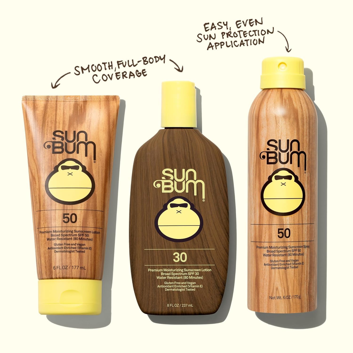 Sun Bum Original SPF 30 Sun Cream Spray, Moisturizing Sunscreen with Vitamin E, Vegan and Reef Friendly, Broad Spectrum UVA/UVB Protection, 200ml