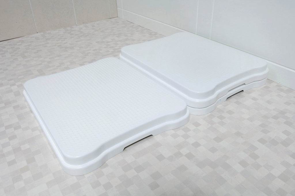 NRS Healthcare Nuvo Adjustable Bath & Household Step - Stackable Non-Slip Platform - Up to 10cm Height - Very Good