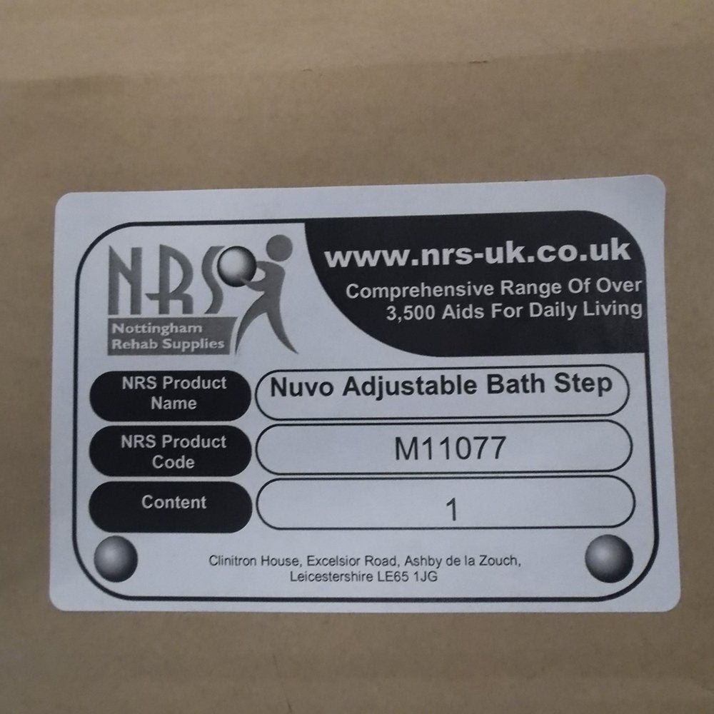 NRS Healthcare Nuvo Adjustable Bath & Household Step - Stackable Non-Slip Platform - Up to 10cm Height - Very Good