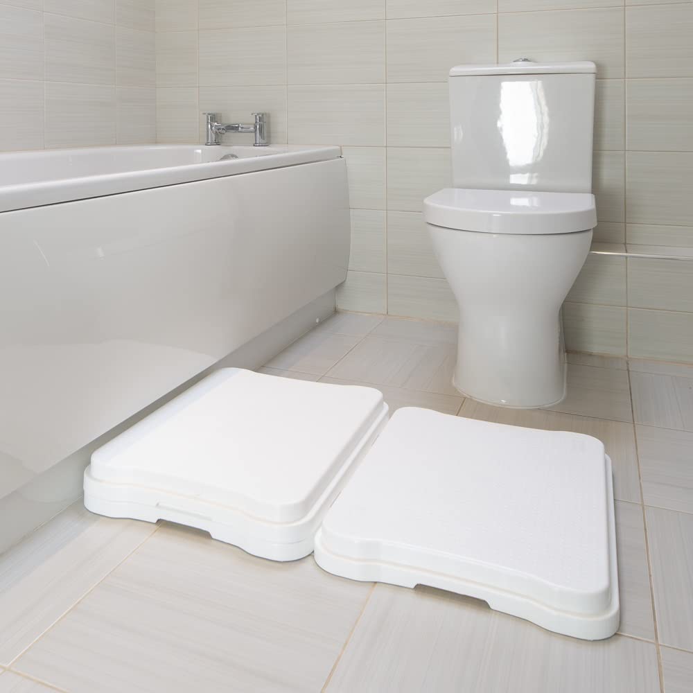 NRS Healthcare Nuvo Adjustable Bath & Household Step - Stackable Non-Slip Platform - Up to 10cm Height - Very Good