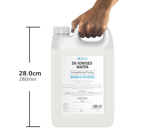 ChemLab - De-Ionised Water | Demineralised, Deionised use with Irons, Steam Cleaner, Car Batteries & Radiators, Cleaning, Aquarium - 5 Litre