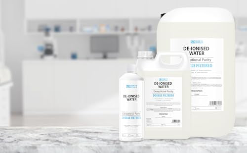 ChemLab - De-Ionised Water | Demineralised, Deionised use with Irons, Steam Cleaner, Car Batteries & Radiators, Cleaning, Aquarium - 5 Litre