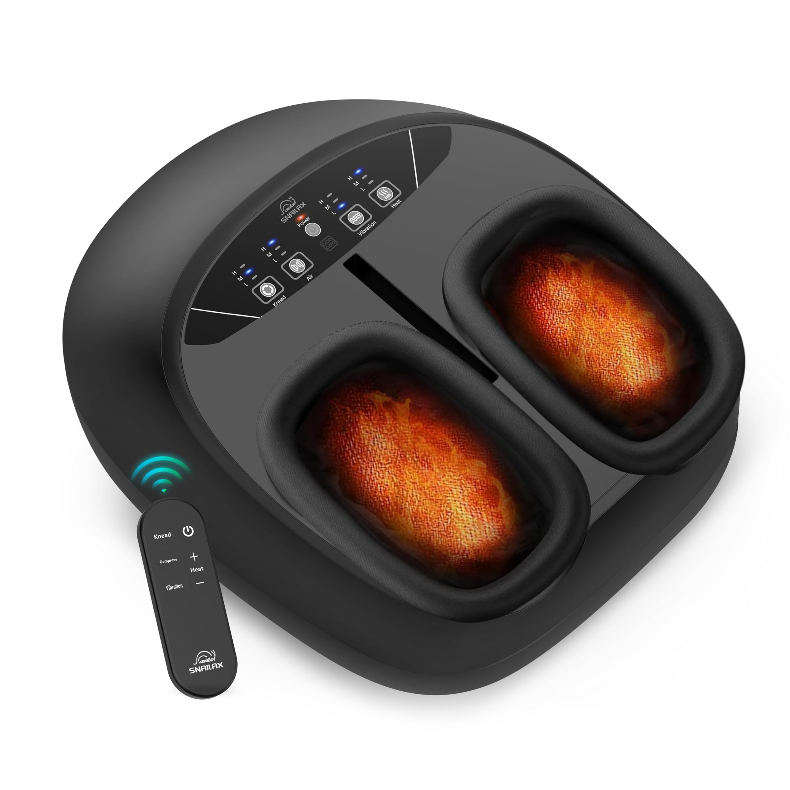 Snailax Shiatsu Foot Mass Massager with Remote Control - Deep Kneading, Compression, Vibration, Heat - Plantar Fasciitis, Circulation - Very Good