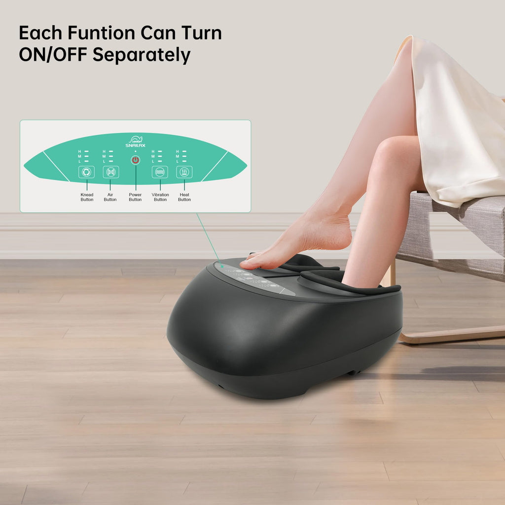 Snailax Shiatsu Foot Mass Massager with Remote Control - Deep Kneading, Compression, Vibration, Heat - Plantar Fasciitis, Circulation - Very Good