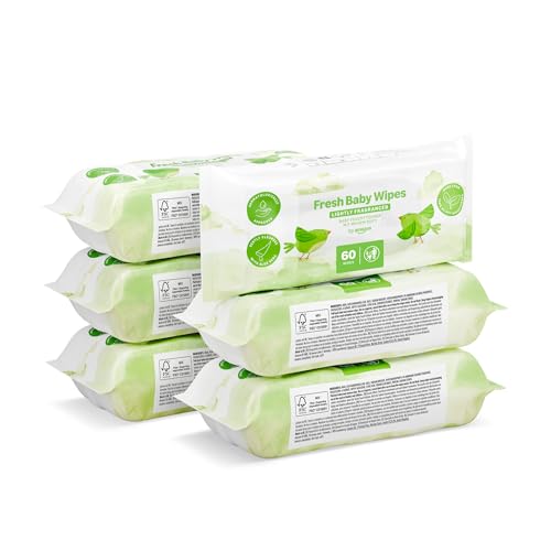 by Amazon Fresh Baby Wipes, 1008 Wipes, 18 Pack of 56