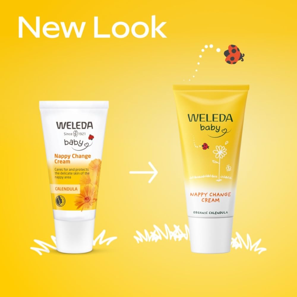 Weleda Nappy Cream with Calendula - 2 pack, Barrier Cream for Baby, Lanolin, Dermatologically Tested, Gentle Protection, 100% Certified Natural, 75 ml - Damaged Box