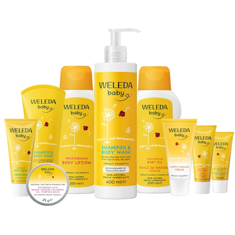 Weleda Nappy Cream with Calendula - 2 pack, Barrier Cream for Baby, Lanolin, Dermatologically Tested, Gentle Protection, 100% Certified Natural, 75 ml - Damaged Box