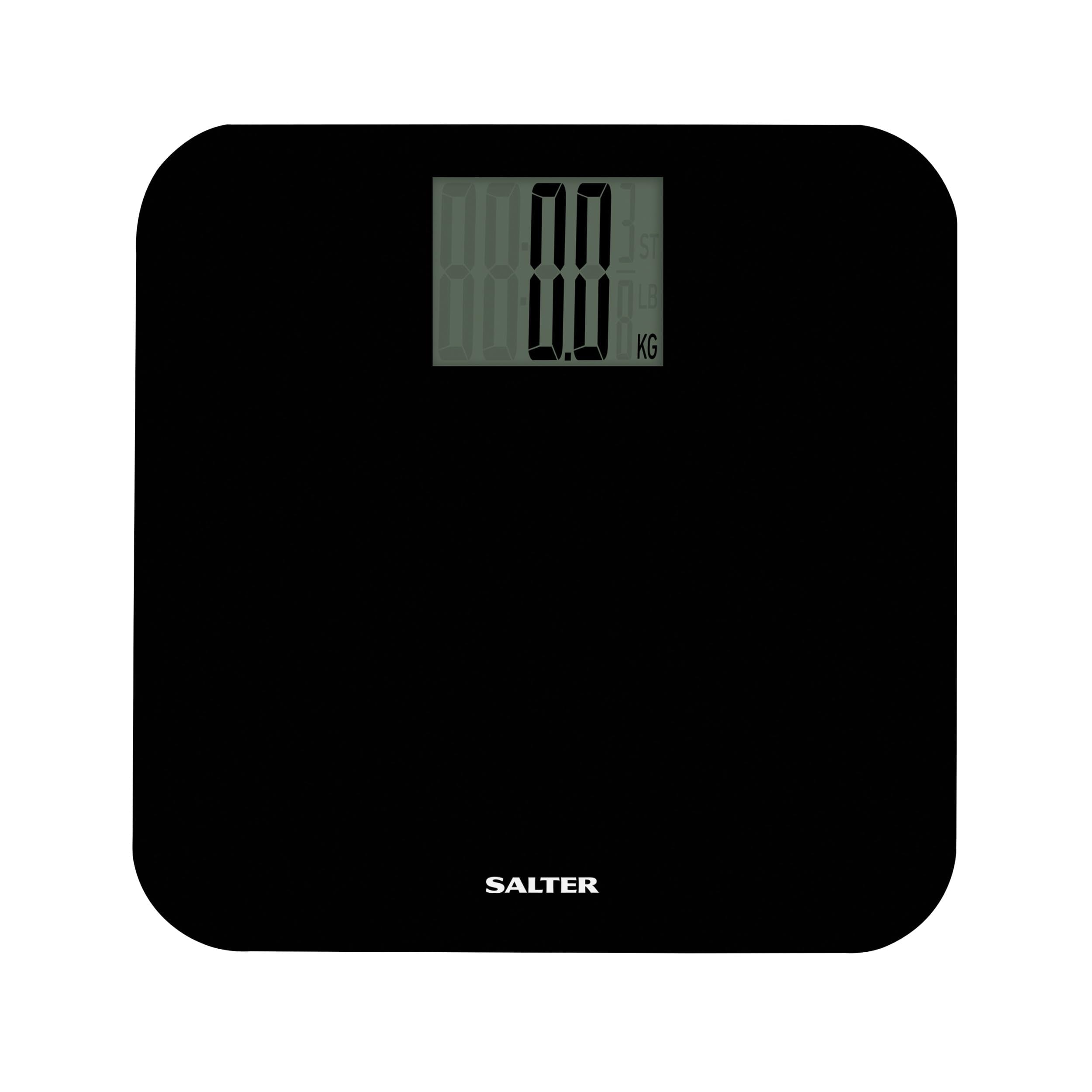 Salter 9049 BK3R Max Digital Bathroom Scale - Body Weight, Supersize LCD, 250kg/39st 6lb, Carpet Feet, Step On