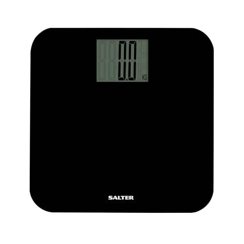 Salter 9049 BK3R Max Digital Bathroom Scale - Body Weight, Supersize LCD, 250kg/39st 6lb, Carpet Feet, Step On