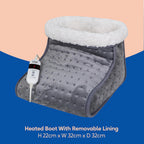 Russell Hobbs Electric Foot Warmer - Grey - 3 Heat Settings - Quick Heat Up - Detachable - Machine Washable - RHHSL1001