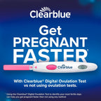 Clearblue 20 Digital Ovulation Tests, Digital Results Vs Visual Ovulation Test Strips, Find Your 2 Peak Days, Get Pregnant Faster, Accurate LH Test, Easy to Use, Free Period Cycle Tracker App - Damaged Box - BBE 03/2028