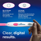 Clearblue 20 Digital Ovulation Tests, Digital Results Vs Visual Ovulation Test Strips, Find Your 2 Peak Days, Get Pregnant Faster, Accurate LH Test, Easy to Use, Free Period Cycle Tracker App - Damaged Box - BBE 03/2028