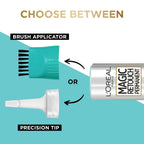 L'Or'eal Paris Magic Retouch Instant Root Spray, Dark Brown 4. Delivers flawless coverage for grey regrowth in 3 sec. 75ml Dark Brown 4 shade provides a quick, easy natural-looking solution for roots. - Damaged Box