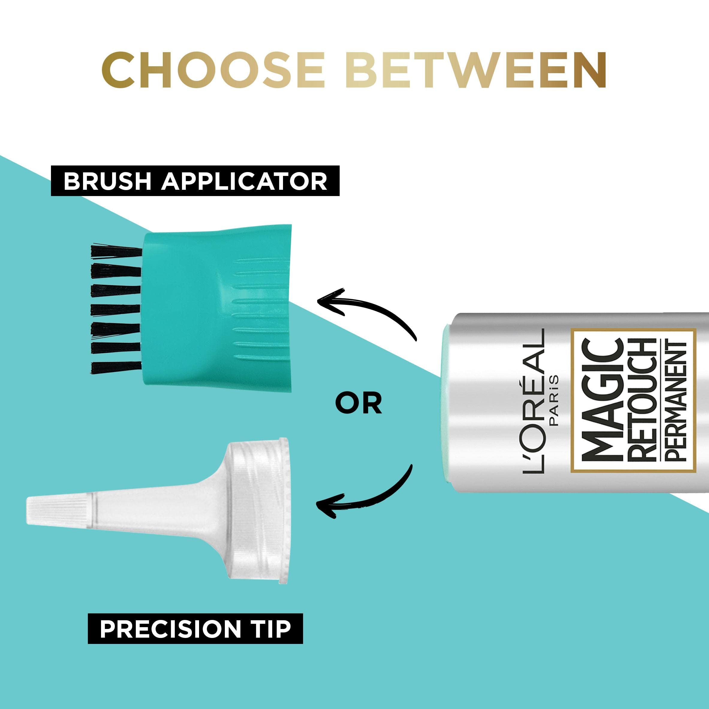 L'Or'eal Paris Magic Retouch Instant Root Spray, Dark Brown 4. Delivers flawless coverage for grey regrowth in 3 sec. 75ml Dark Brown 4 shade provides a quick, easy natural-looking solution for roots. - Damaged Box