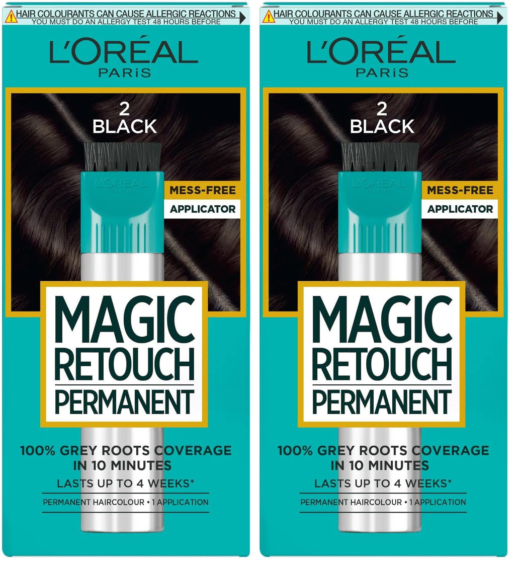L'Or'eal Paris Magic Retouch Instant Root Spray, Dark Brown 4. Delivers flawless coverage for grey regrowth in 3 sec. 75ml Dark Brown 4 shade provides a quick, easy natural-looking solution for roots. - Damaged Box