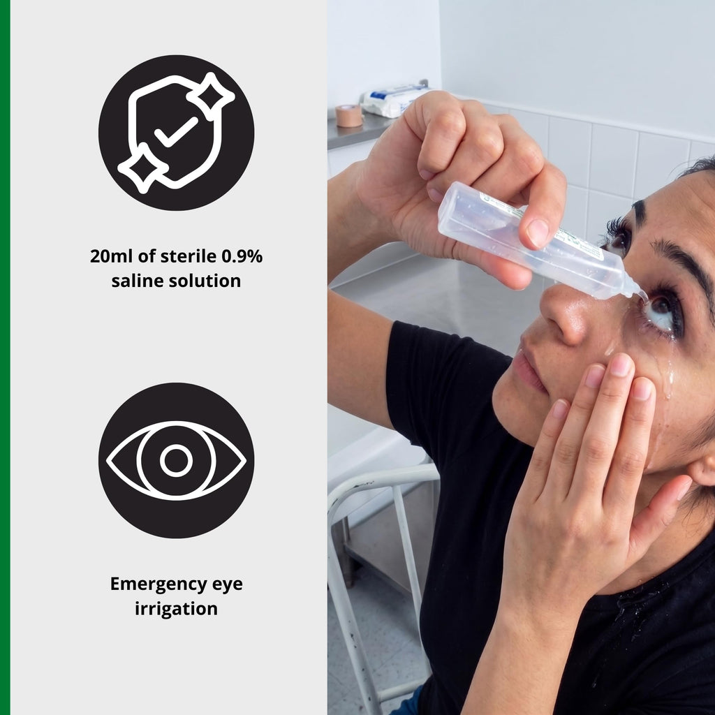 Safety First Aid Group HypaClens Saline Eye Wash Pods, (Pack of 25) - Damaged Box - BBE 12/2030