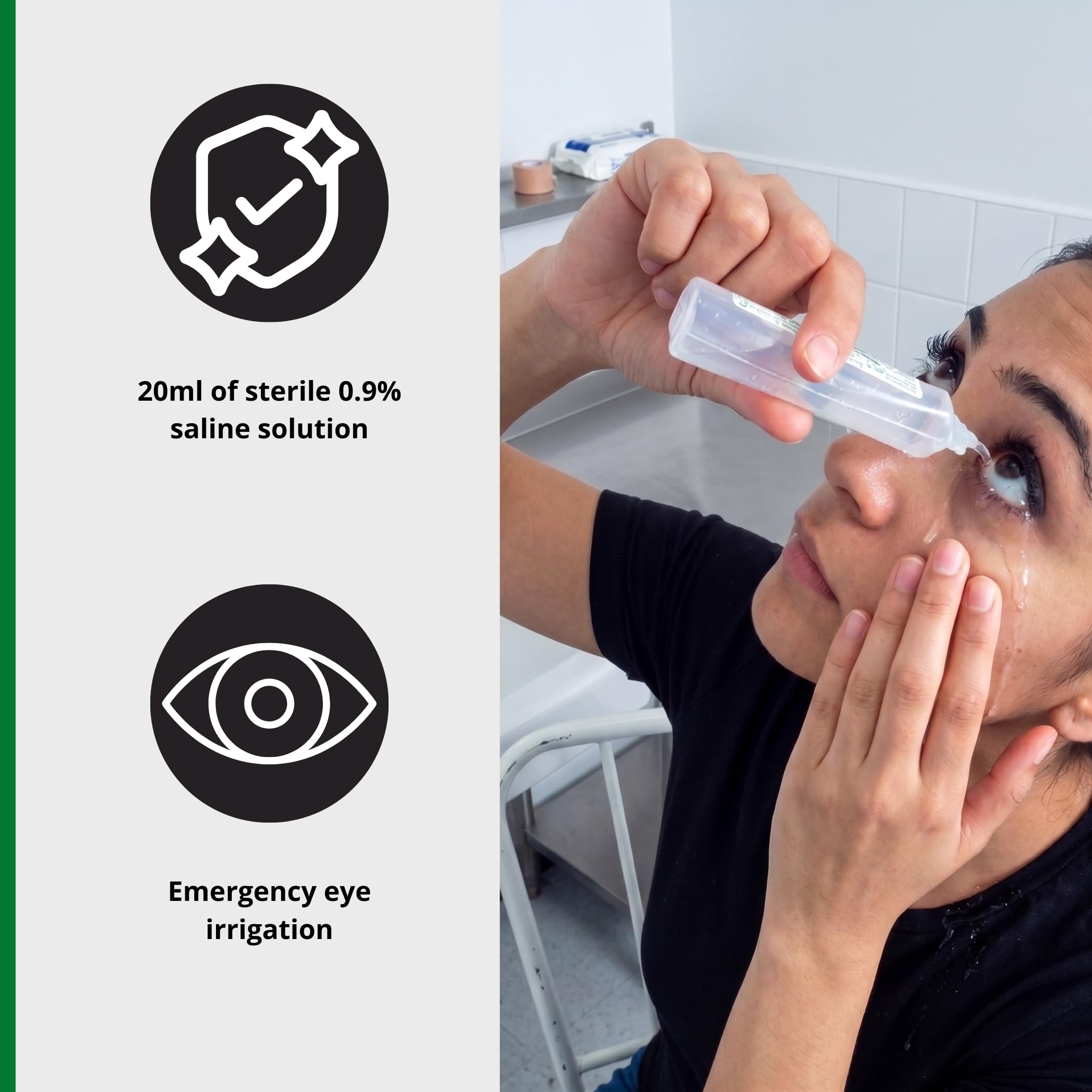 Safety First Aid Group HypaClens Saline Eye Wash Pods, (Pack of 25) - Damaged Box - BBE 12/2030