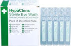 Safety First Aid Group HypaClens Saline Eye Wash Pods, (Pack of 25) - Damaged Box - BBE 12/2030