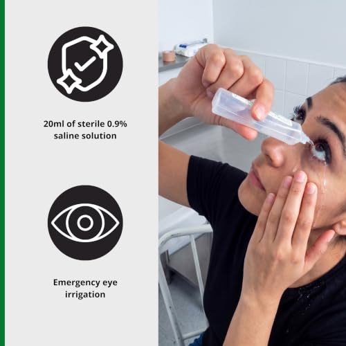 Safety First Aid Group HypaClens Saline Eye Wash Pods, (Pack of 25) - Damaged Box - BBE 12/2030