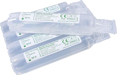 Safety First Aid Group HypaClens Saline Eye Wash Pods, (Pack of 25) - Damaged Box - BBE 12/2030