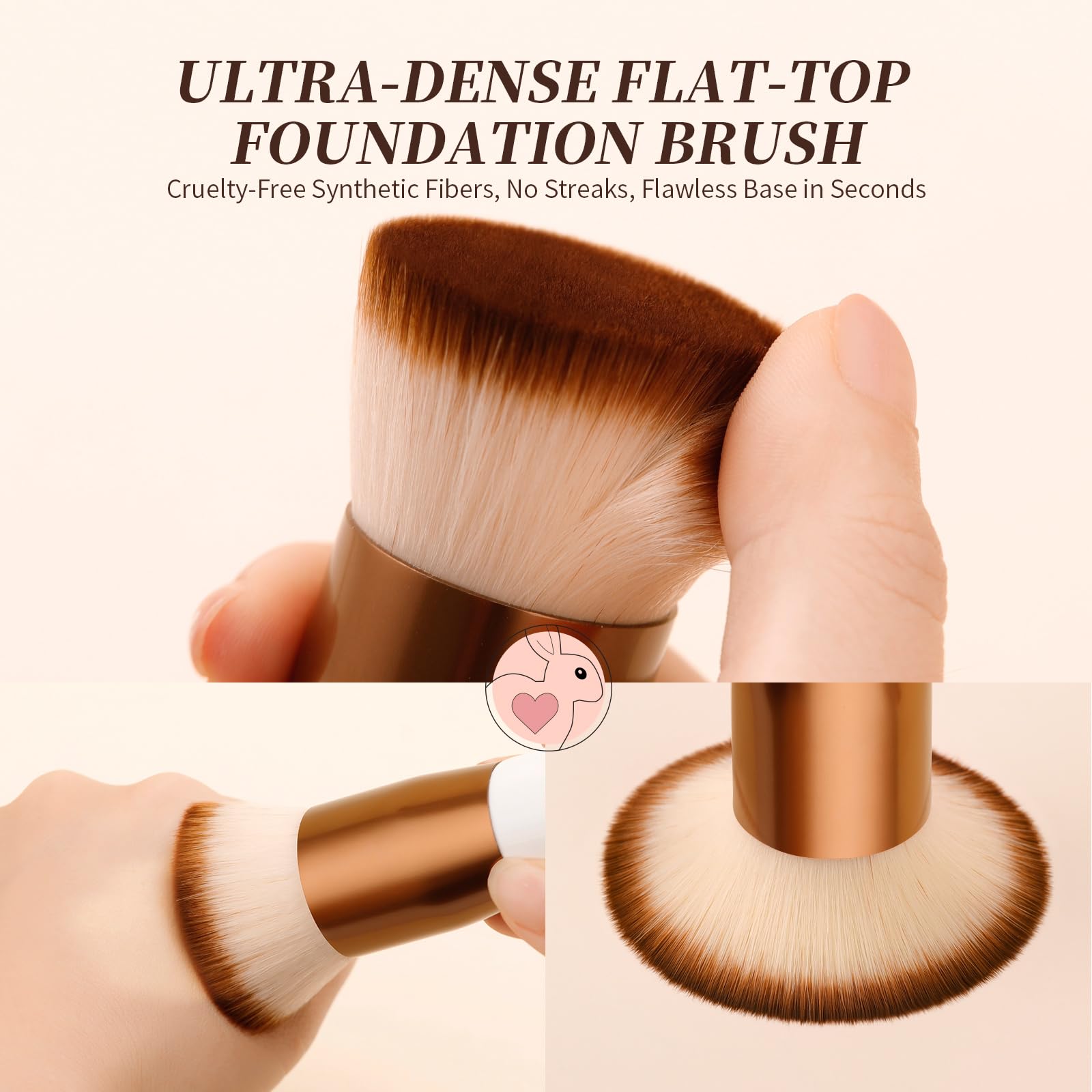 DUcare Foundation Brush, Premium Flat Top Kabuki Make Up Brush - Damaged Box