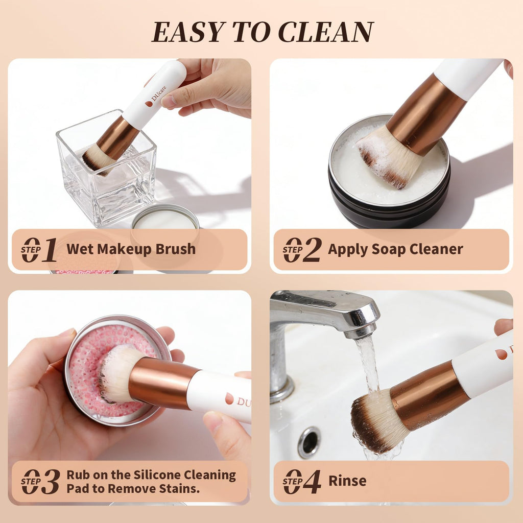 DUcare Foundation Brush, Premium Flat Top Kabuki Make Up Brush - Damaged Box