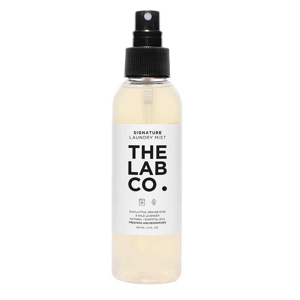 The Lab Co. Signature Laundry Mist Spray 150ml. With Lavender, Eucalyptus And Orange Rind. Freshener, Deodoriser and Reviver For Clothes and Fabrics. - Damaged Box