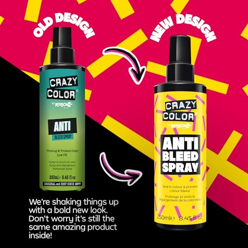Crazy Color Anti Bleed Spray for Semi Permanent Hair Dye, 250 ml