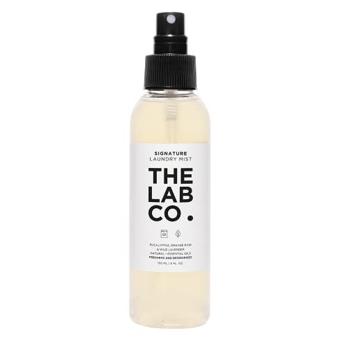 The Lab Co. Signature Laundry Mist Spray 150ml. With Lavender, Eucalyptus And Orange Rind. Freshener, Deodoriser and Reviver For Clothes and Fabrics. - Damaged Box