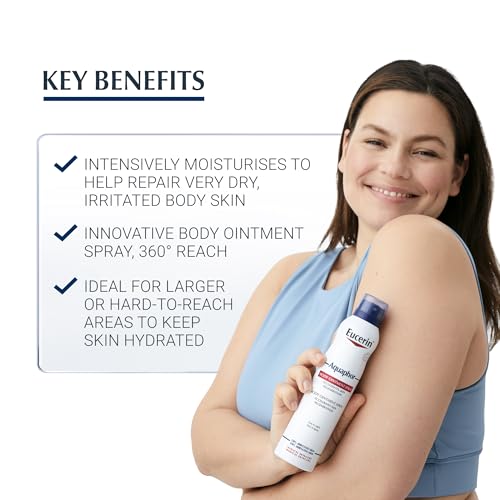 Eucerin Aquaphor Ointment Body Spray 250ml, Intensive Moisturising Spray Body Lotion for Very Dry and Irritated Skin, Fragrance-Free and Non-Comedogenic Formula - Damaged Box