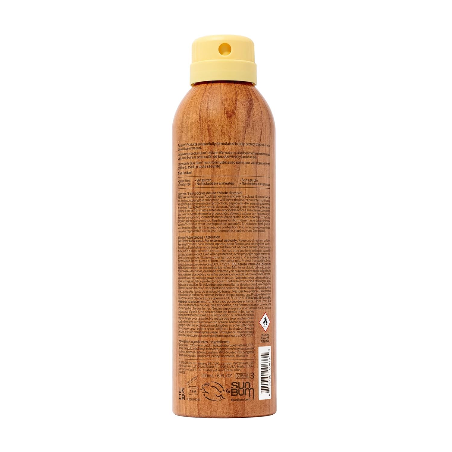 Sun Bum Original SPF 50 Sun Cream Spray, Moisturizing Sunscreen with Vitamin E, Vegan and Reef Friendly, Broad Spectrum UVA/UVB Protection, 200ml - Damaged Box