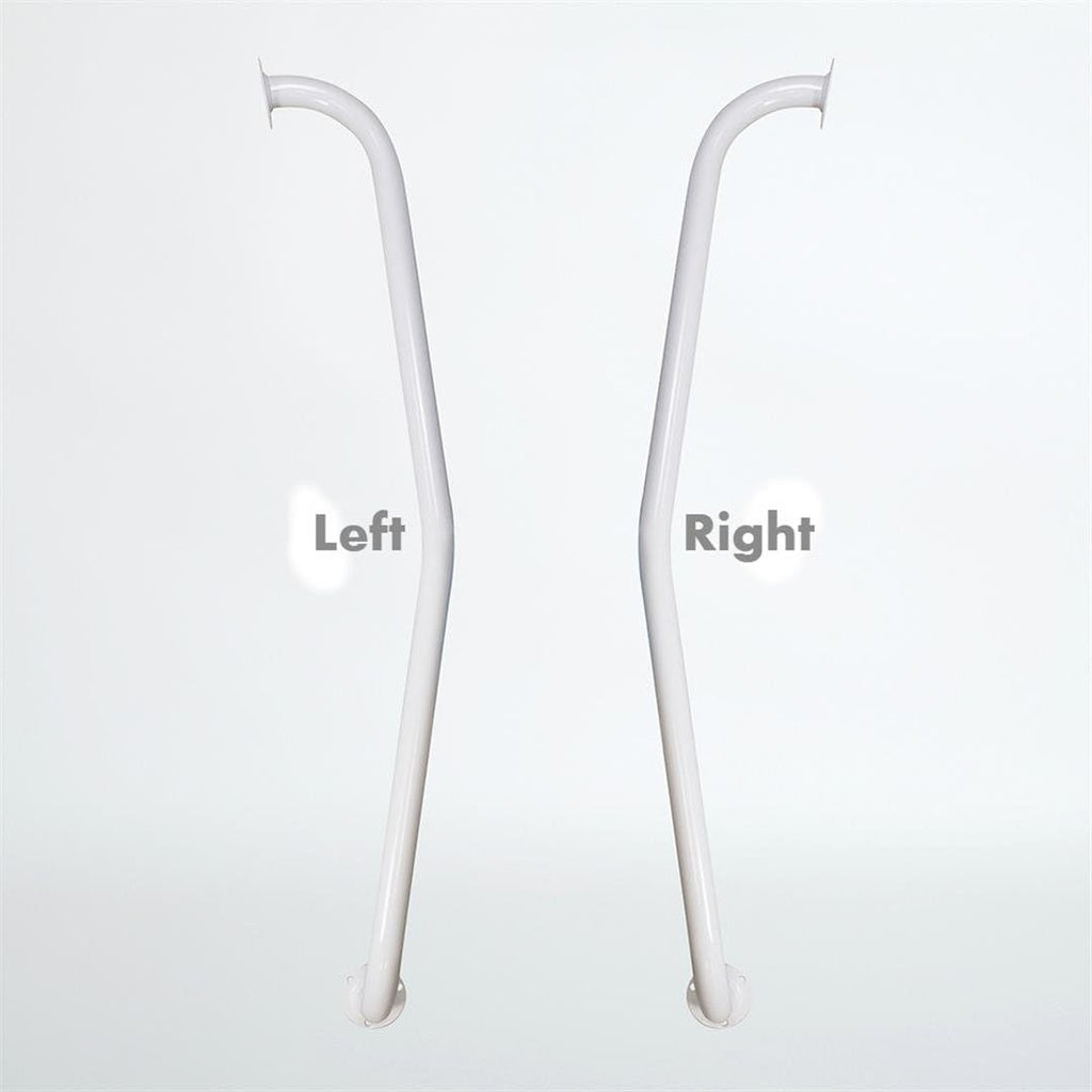 NRS Healthcare Newel Post Grab Rail Right Handed, White - Damaged Box