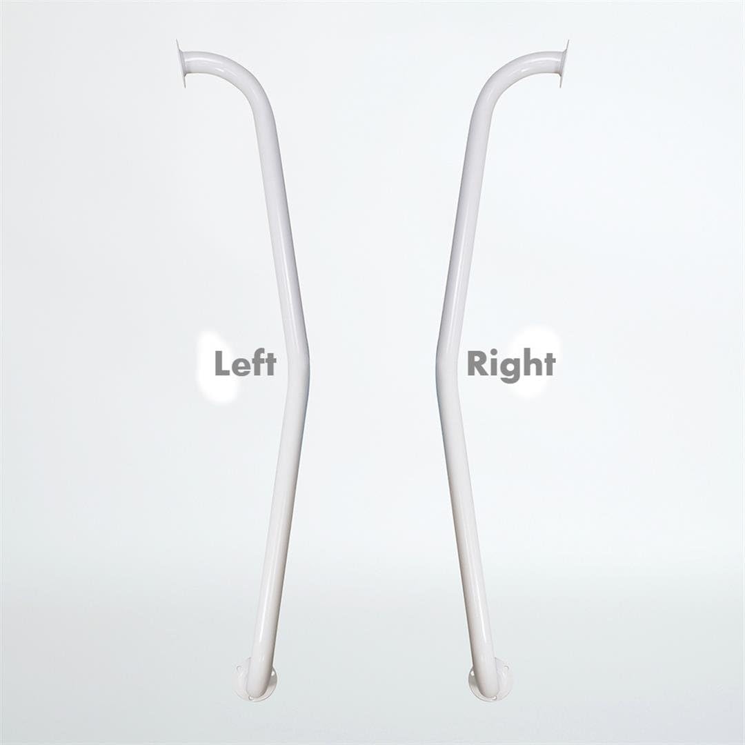 NRS Healthcare Newel Post Grab Rail Right Handed, White - Damaged Box