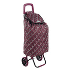 Rainberg 50Ltr Lightweight 2 Wheels Shopping Trolley, Hard Wearing & Foldaway Trendy Folding, Collapsible Push/Pull Carts for Easy Storage (Blue) - Damaged Box