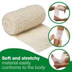 Safety First Aid Group Group HypaBand Crepe Cotton Bandages, Assorted Pack of 12 - BBE 12/2028