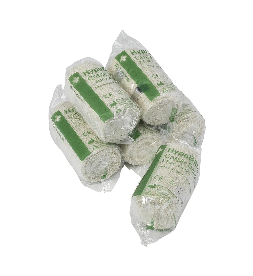 Safety First Aid Group Group HypaBand Crepe Cotton Bandages, Assorted Pack of 12 - BBE 12/2028