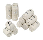Safety First Aid Group Group HypaBand Crepe Cotton Bandages, Assorted Pack of 12 - BBE 12/2028