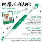 Bugalugs Dog Toothbrush & Cat Toothbrush Dual Ended Dog Plaque Remover, Our Dental Dog Teeth Cleaning Products Makes Dog Teeth Cleaning Easier use with Dog Toothpaste & Cat Toothpaste (Twin Pack)