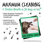 Bugalugs Dog Toothbrush & Cat Toothbrush Dual Ended Dog Plaque Remover, Our Dental Dog Teeth Cleaning Products Makes Dog Teeth Cleaning Easier use with Dog Toothpaste & Cat Toothpaste (Twin Pack)