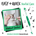 Bugalugs Dog Toothbrush & Cat Toothbrush Dual Ended Dog Plaque Remover, Our Dental Dog Teeth Cleaning Products Makes Dog Teeth Cleaning Easier use with Dog Toothpaste & Cat Toothpaste (Twin Pack)